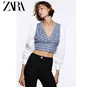 Zara long sleeves Cropped top